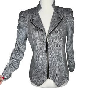 John Paul Richard Ruched Sleeve Blazer Sz Small
